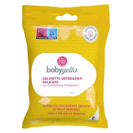 Confezione da 15 pezzi di Salviettine Detergenti Delicate da Babygella Confezione da 15 pezzi di Salviettine Detergenti Delicate da Babygella