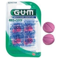 12 pastiglie di Gum Red-Cote Pastiglie Rivela Placca