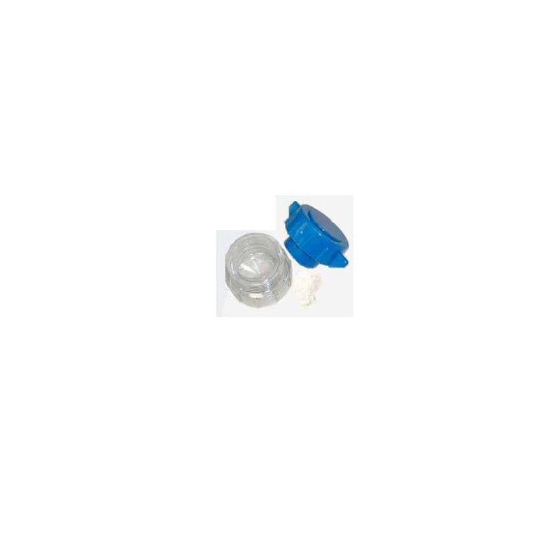 P. B. Pharma Frantumapillole In Abs A 2 Scomparti Base Trasparente Coperchio Blu Dimensioni 5,4x3,3x4,7 Cm