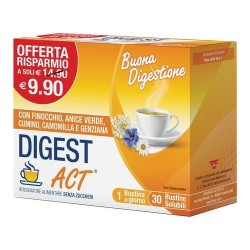 Confezione da 30 Bustine di Integratore Digestivo Senza Zuccheri da Digest Act