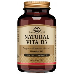 Barattolo da 100 perle di Integratore per Ossa Natural Vita D3 da Solgar