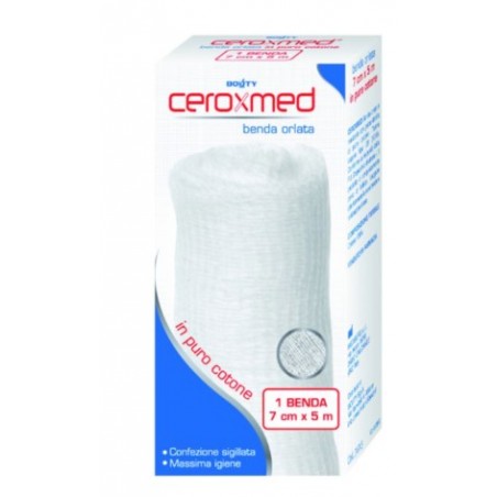 Nova Argentia Ind. Farm Benda In Garza Idrofila Orlata Ceroxmed 7x500 Cm 1 Pezzo