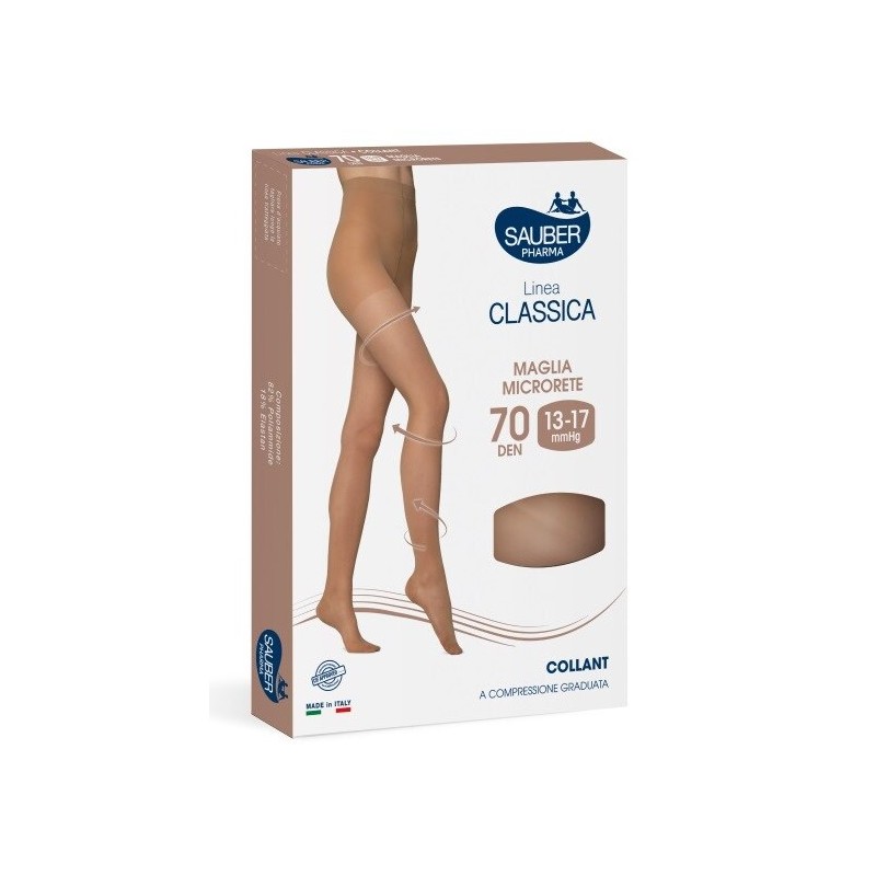 Desa Pharma Sauber Collant 70 Denari Maglia Microrete Marrone Bruciato 5 Linea Classica