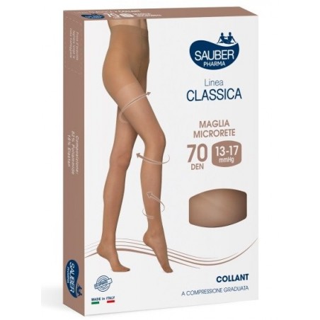 Desa Pharma Sauber Collant 70 Denari Maglia Microrete Marrone Bruciato 5 Linea Classica