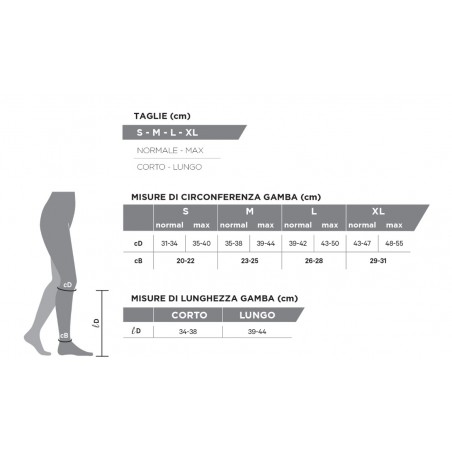 Gloria Med Man Support 18 Silver Cotone Gambaletto 18 Nero 3