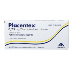 10 fiale da 3 ml di Placentex Soluzione cutanea Cicatrizzante della Mastelli