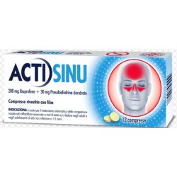 12  compresse Actisinu 200 Mg/30 Mg