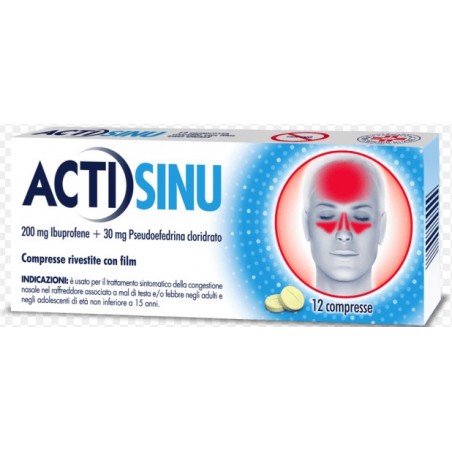 12  compresse Actisinu 200 Mg/30 Mg