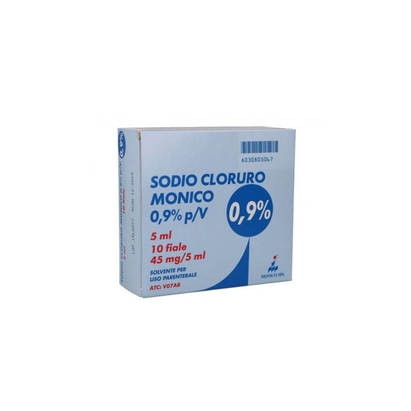 Sodio Cloruro Monico 0,9% Soluzione Per Infusione 10 flaconi da 5 ml