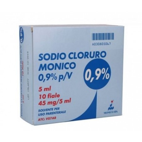 Sodio Cloruro Monico 0,9% Soluzione Per Infusione 10 flaconi da 5 ml