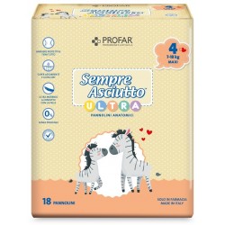 18 pezzi di Profar Sempre Asciutto Pannolino Ultra Maxi 7/18 Kg