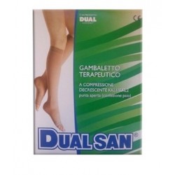 Dual Sanitaly Soc. Benefit Gambaletto Terapeutico Dualsan A Compressione Decrescente Kkl1 Punta Aperta Beige Unisex 2 1 Paio