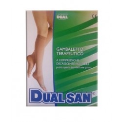 Dual Sanitaly Soc. Benefit Gambaletto Terapeutico Dualsan A Compressione Decrescente Kkl1 Punta Aperta Beige Unisex 5 1 Paio