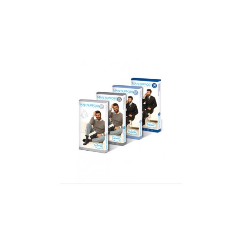 Gloria Med Man Support 18 Cotone Gambaletto18 Blu 6