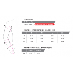 Gloria Med Bracciale lungo senza palmare per linfedema Modello 101 Large Gloria Med Bracciale lungo senza palmare per linfedema Modello 101 Large