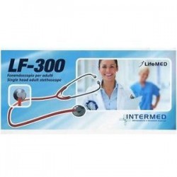 Intermed LifeMED LF-300 Stetoscopio a testa piatta Adulto Diametro 45 Mm Lunghezza Tubo 63 Cm Nero