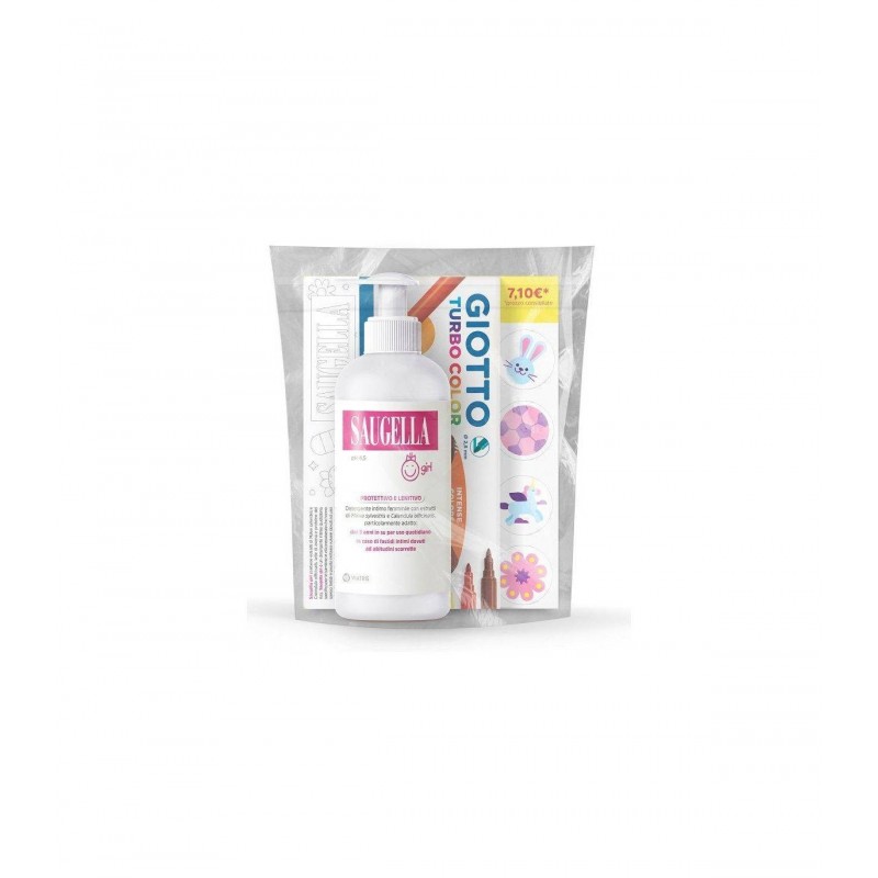 Meda Pharma Saugella Bundle Girl Detergente Intimo Protettivo E Lenitivo Ph 4,5 200 Ml + Giotto Turbo Color