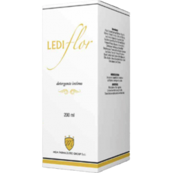 Lediflor Soluzione detergente intima con Acido Lattico, Fermenti Lattici, Malva ed Aloe per equilibrio delle zone intime 200 ml