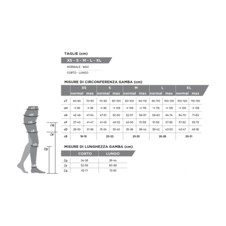 Gloriamed Micro 181 Gambaletto lungo colore Beige Misura Large 1 Paio