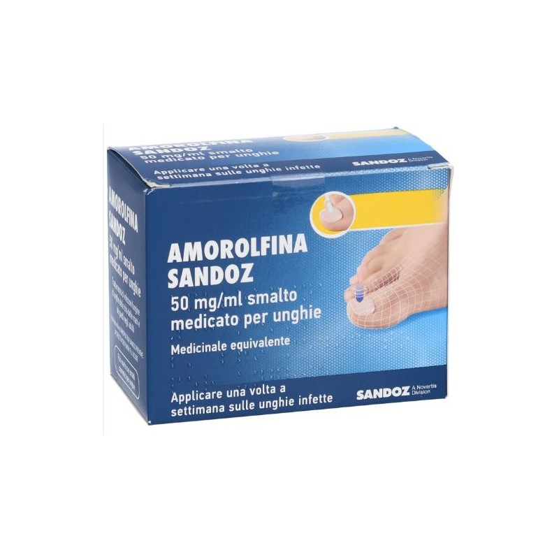 Smalto medicato antimicotico Amorolfina Sandoz 50 Mg/ml