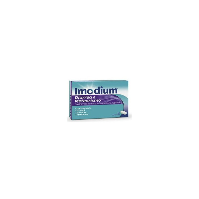 12 compresse Imodium Diarrea E Meteorismo