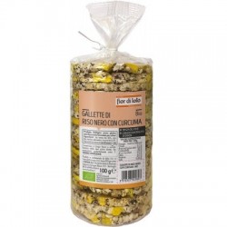 Biotobio Fior Di Loto Gallette di riso nero con Curcuma 100 g