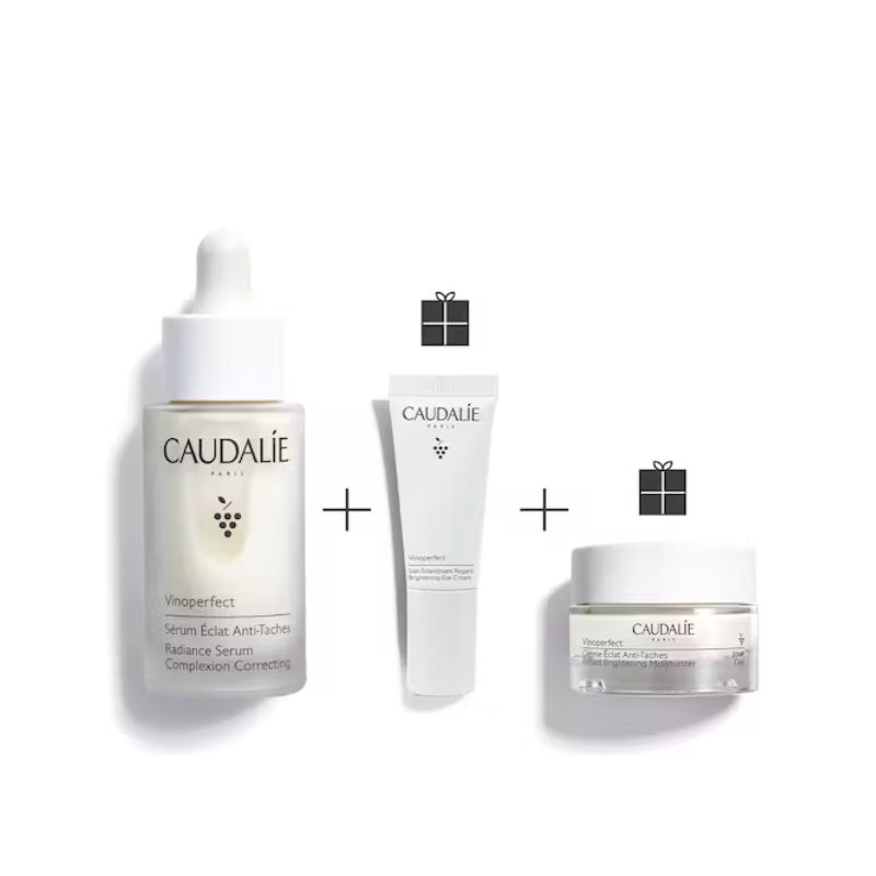 Caudalie Italia Vinoperfect Cofanetto 1,2,3 2023 1 Vinoperfect Siero 30 Ml + 1 Vinoperfect Crema Illuminante Giorno 15 Ml + 1 Vi