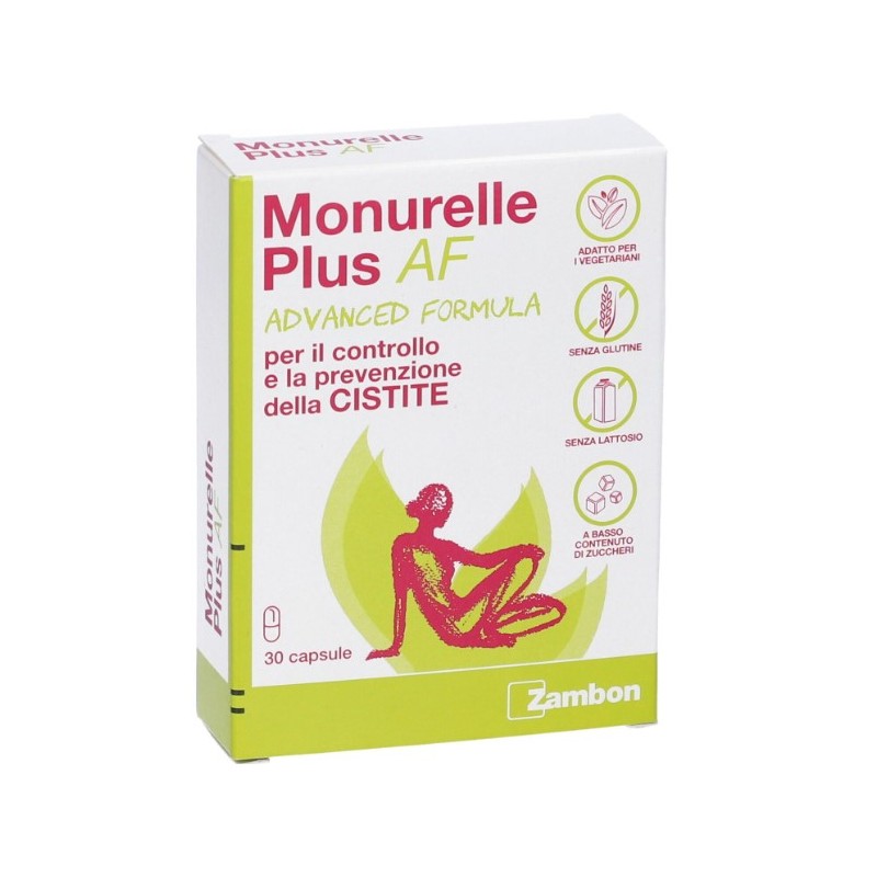 Confezione da 30 capsule di Integratore per la Cistite da Monurelle Plus AF