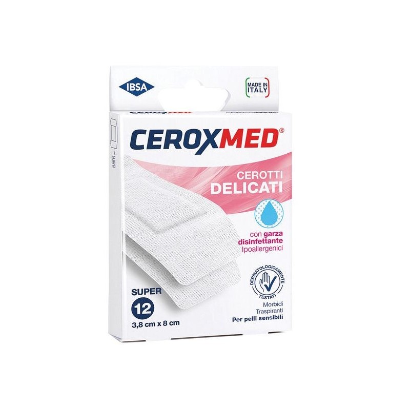 12 pezzi di Nova Argentia Ceroxmed Cerotti Delicati Taglia Media