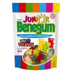 Confezione da 90g di Integratore Multivitaminico con Ferro in Caramelle da Benegum Junior