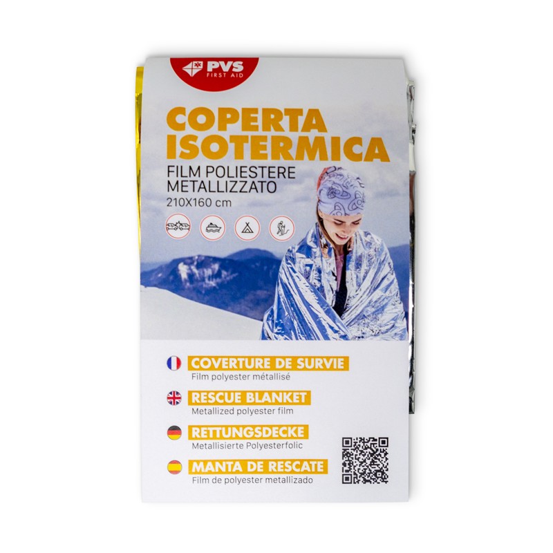 Pvs Coperta Isotermica In Film Di Poliestere Con Alluminio Lato Argento Protezione Da Caldo Lato Oro Protezione Da Freddo Dimens