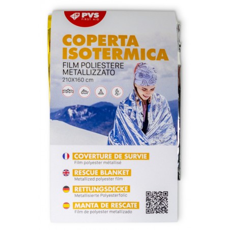 Pvs Coperta Isotermica In Film Di Poliestere Con Alluminio Lato Argento Protezione Da Caldo Lato Oro Protezione Da Freddo Dimens