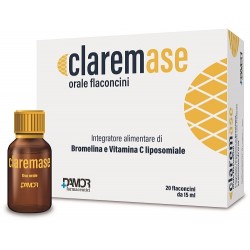 Confezione da 20 flaconicini di Claremase Orale Integratore di Bromelina
