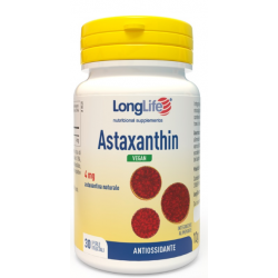 Confezione da 100 compresse di Integratore per la pelle Astaxanthin Vegan da Longlife
