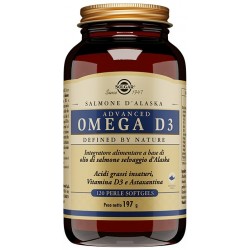Barattolo da 120 Perle Softgel di Integratore Acidi Grassi Advanced Omega D3 da Solgar