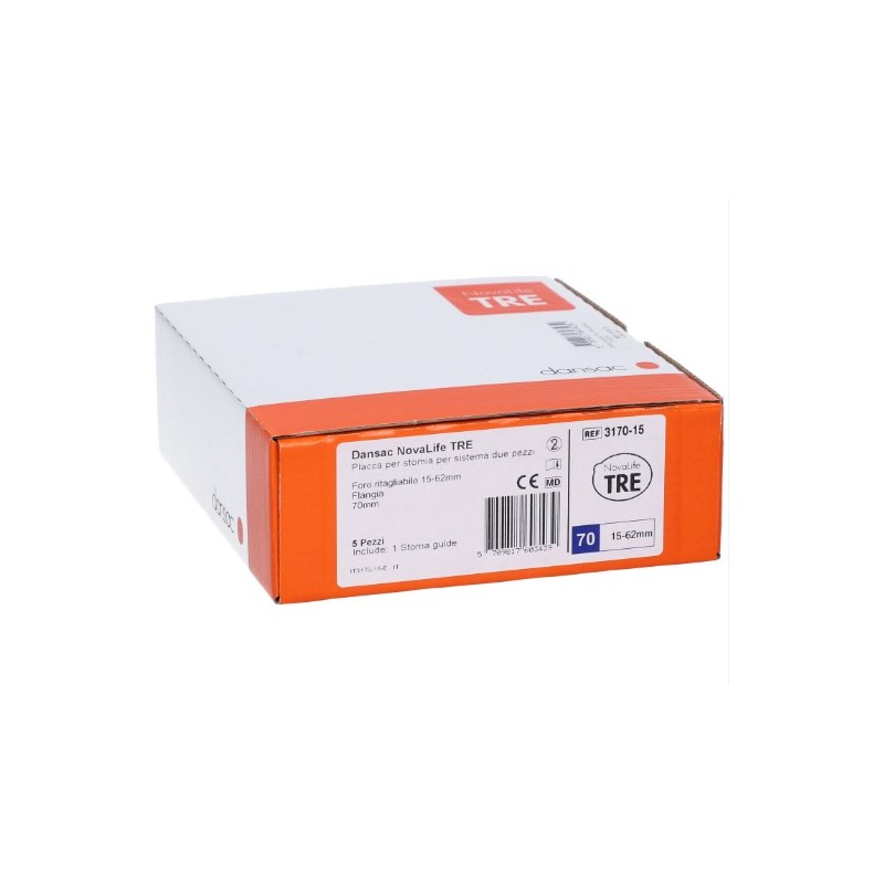 Hollister Placca Per Colostomia Stomi Non Introflessi Dansac Novalife Tre 2 Piana Ritagliabile 15-62 Mm 5 Pezzi