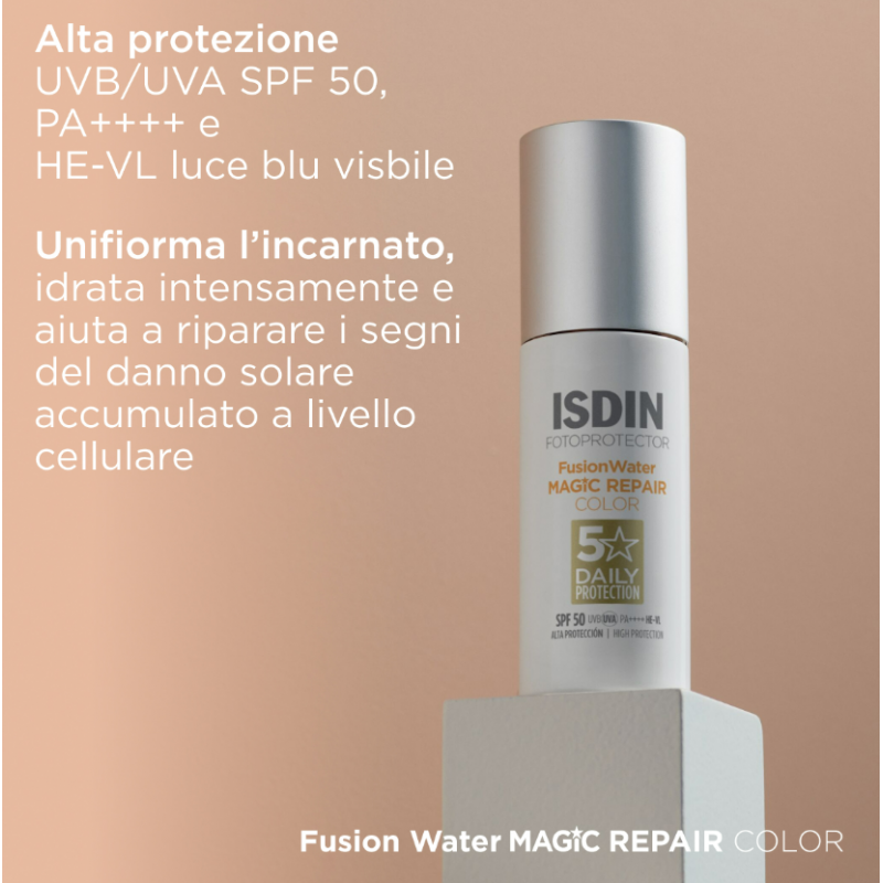 Isdin Fotoprotector Fusion Water Magic Repair Color 50 Ml