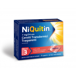7 Cerotti Transdermici Trasparenti Niquitin 7 Mg/24 Ore