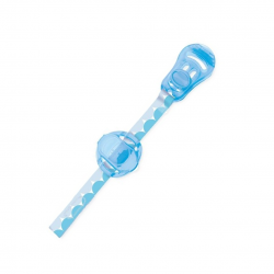 Una clip salvasucchietto blu da chicco