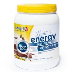 Barattolo da 500g di Light 6 Energy cacao Controllo del Peso da Longlife