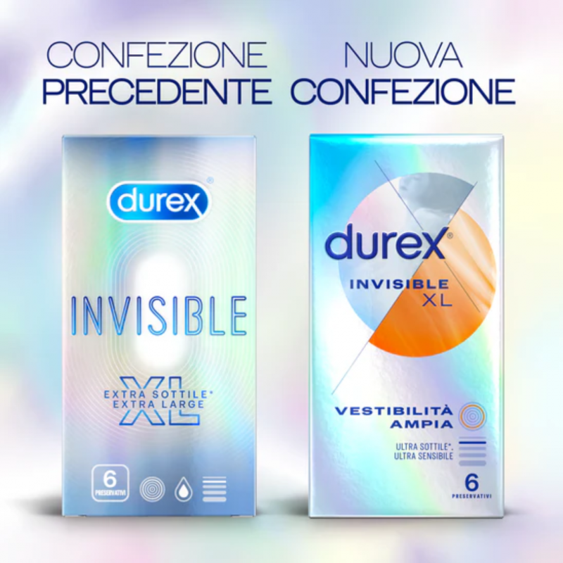 Durex Invisible XL vestibilità Ampia