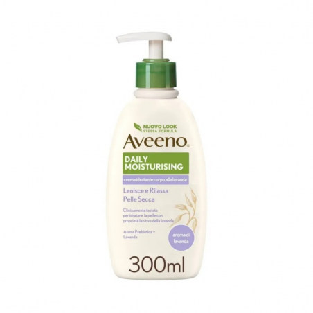 300ml di Crema Idratante Corpo Lavanda da Johnson & Johnson Aveeno 300ml di Crema Idratante Corpo Lavanda da Johnson & Johnson Aveeno