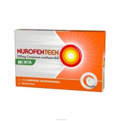 Blister da 12 compresse orodispersibili di Nurofenteen gusto menta della Reckitt Benckiser