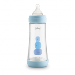 240ml di Biberon Perfect 5 Boy in Silicone Azzurro da Chicco