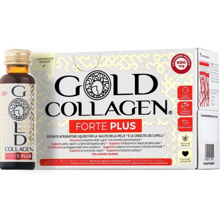 10 flaconcini in vetro gold collagen forte