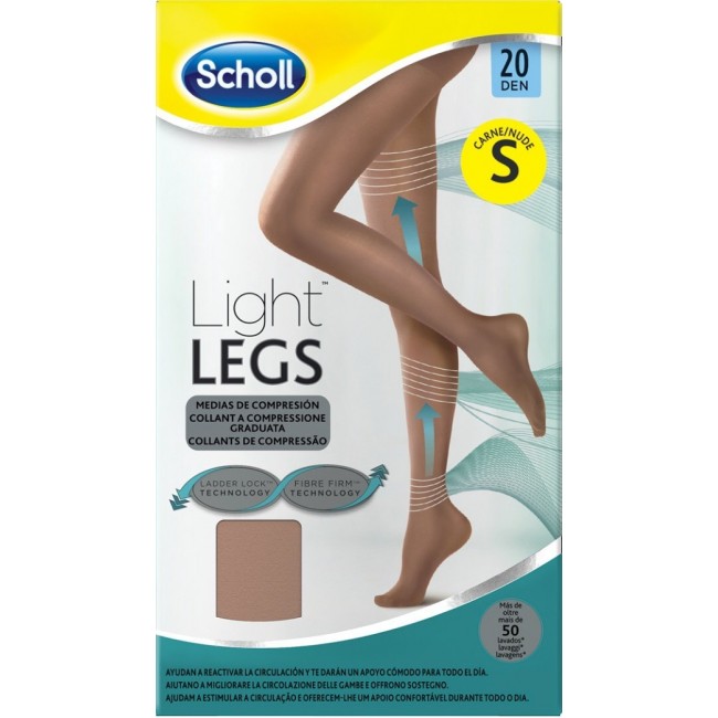 Scholl Lightlegs Collant 20 Denari Taglia L - 1 Paio Colore Nude
