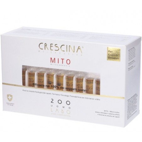 scatola con 20 fiale crescina ri-crescita Mito 200 uomo