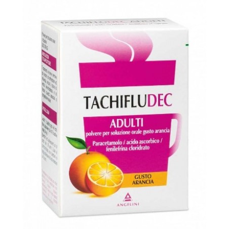 10 Buste di Tachifludec gusto Arancia della Angelini Pharma. 10 Buste di Tachifludec gusto Arancia della Angelini Pharma.