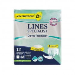 12 pezzi di Lines Specialist Derma Protection Pannolone a Mutandina Maxi Plus
