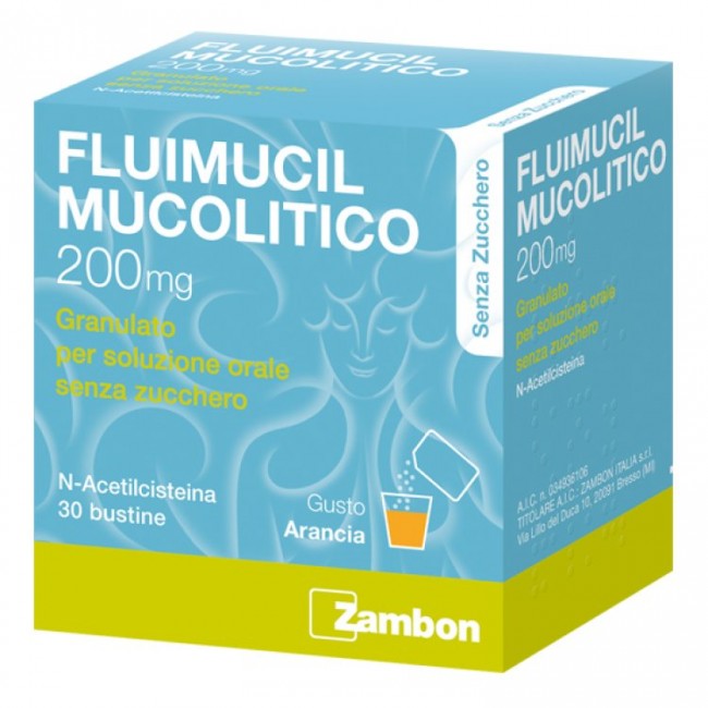 200mg di Fluimucil Mucolitico Soluzione Orale Granulata